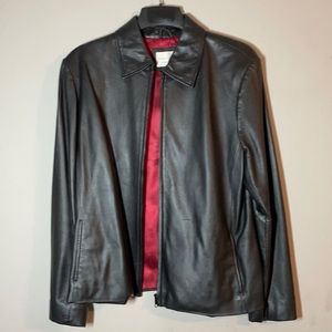 Worthington Genuine Black Leather Jacket